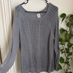 Faded Glory Women's Gray Crew Neck Sweater